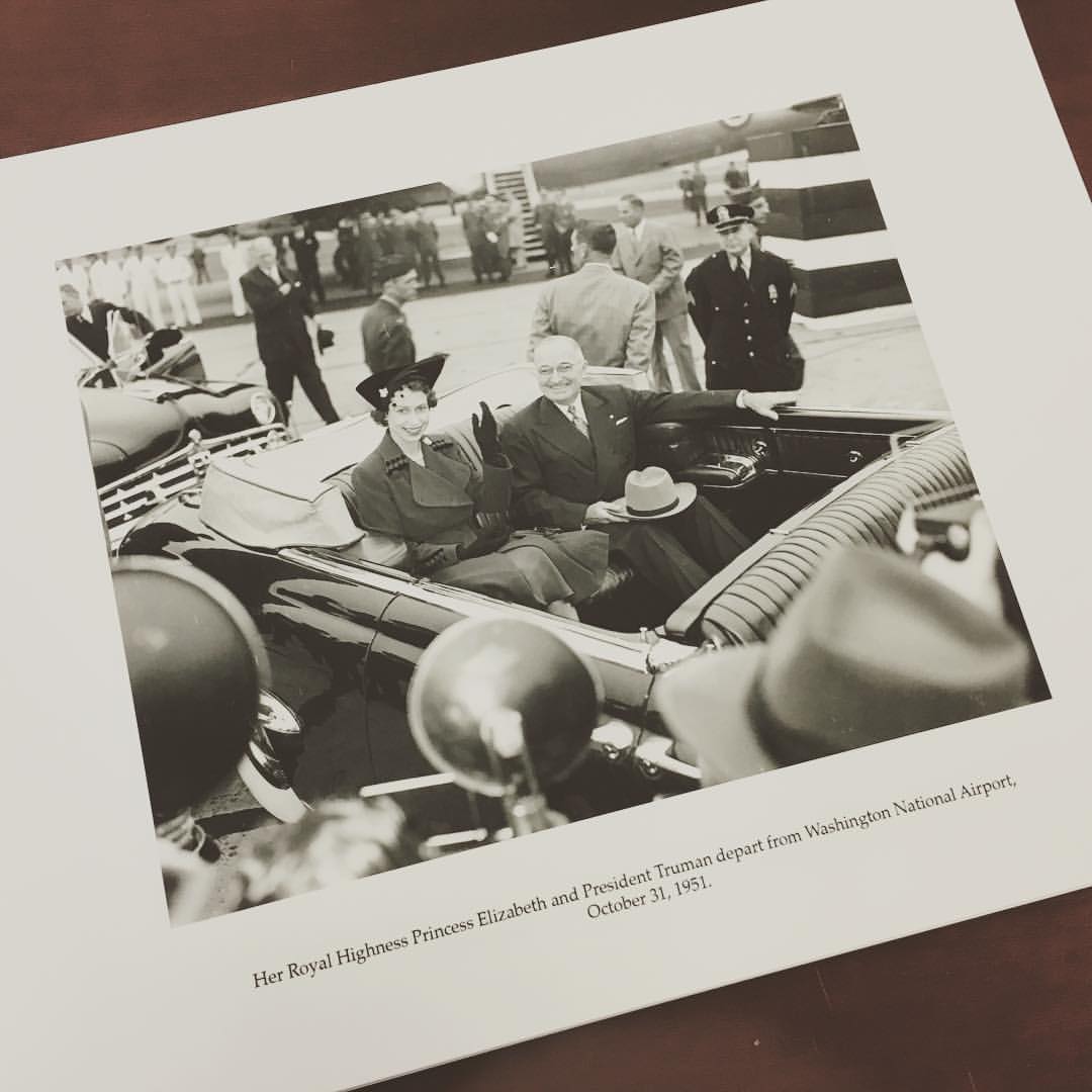 Photograph of Her Royal Highness Princess Elizabeth and President Truman