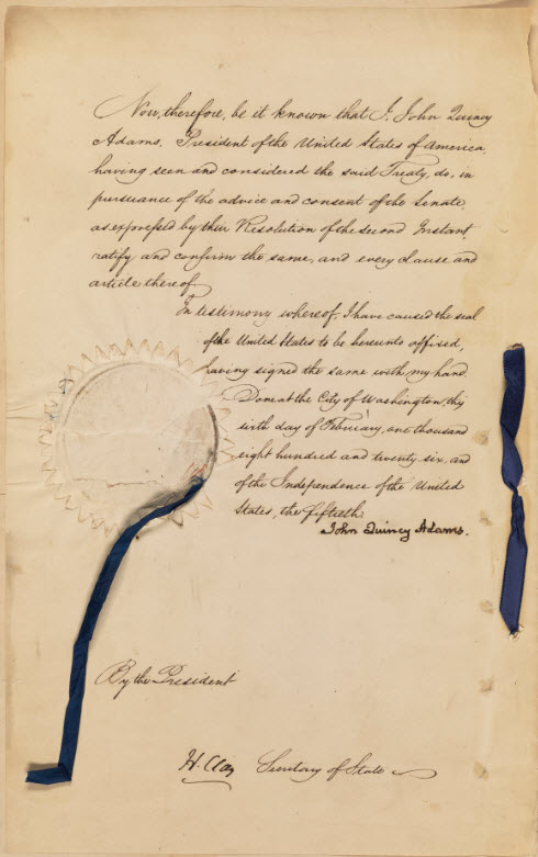 Sample image from the Ratified Indian Treaty 133: Arikara (Ricara) - Arikara Village, July 18, 1825