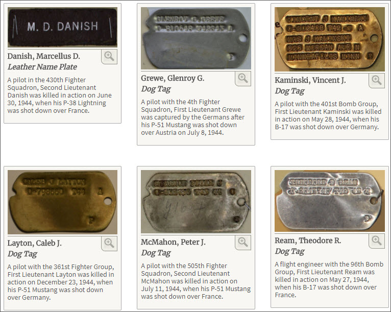 Images of stolen dog tags
