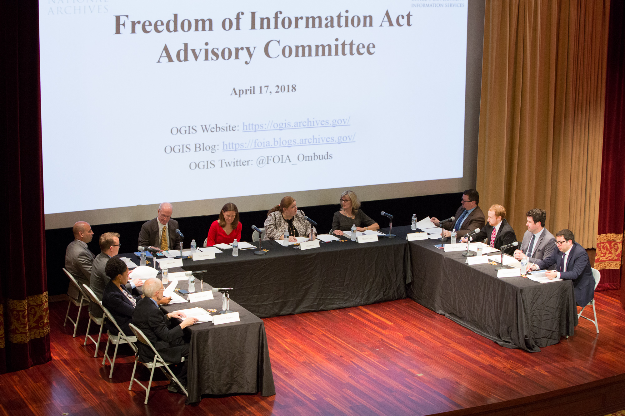 April 2018 Freedom Of Information Act Advisory Committee